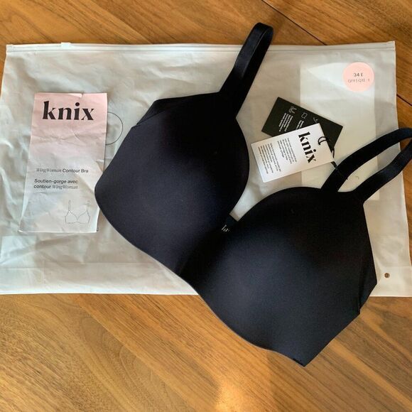 Knix Wing Woman Contour Bra, new with tags, sz 34 E, Black, soft contour - Picture 3 of 13